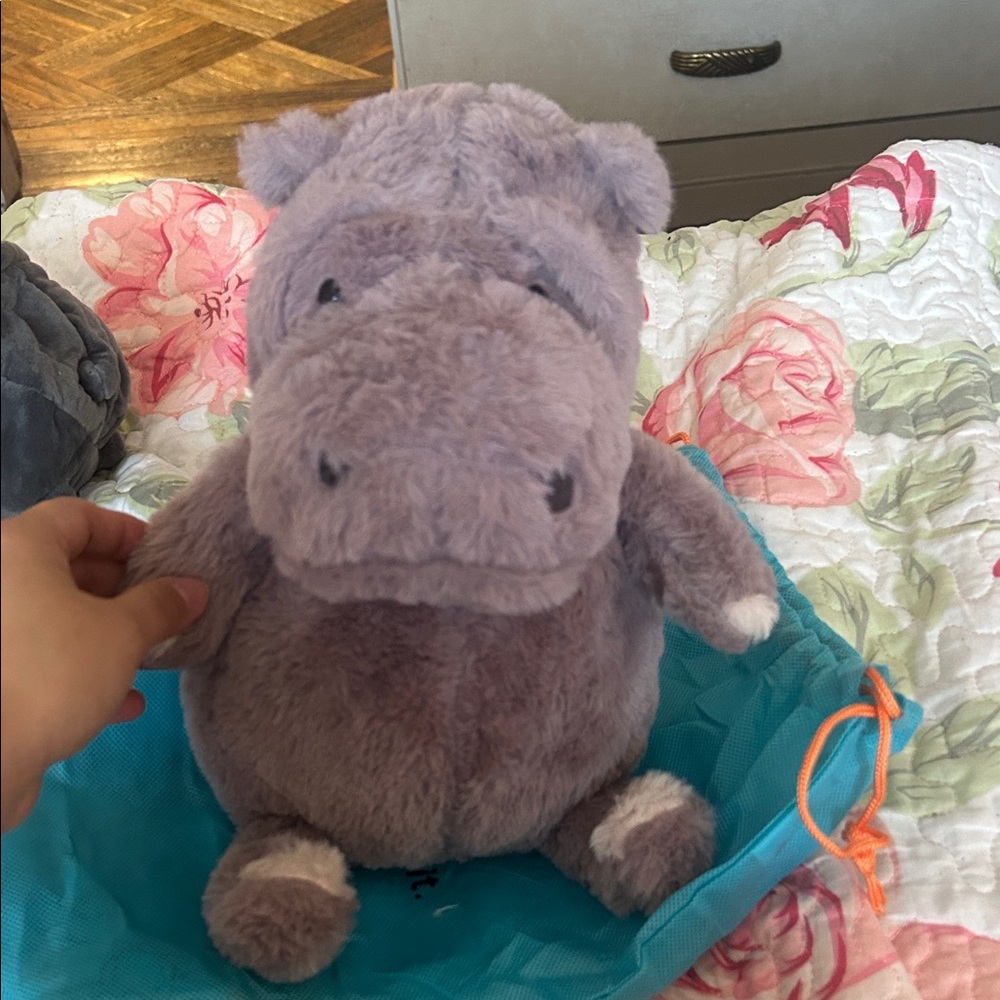 Plush Hippo Stuffed Animal - Lavender